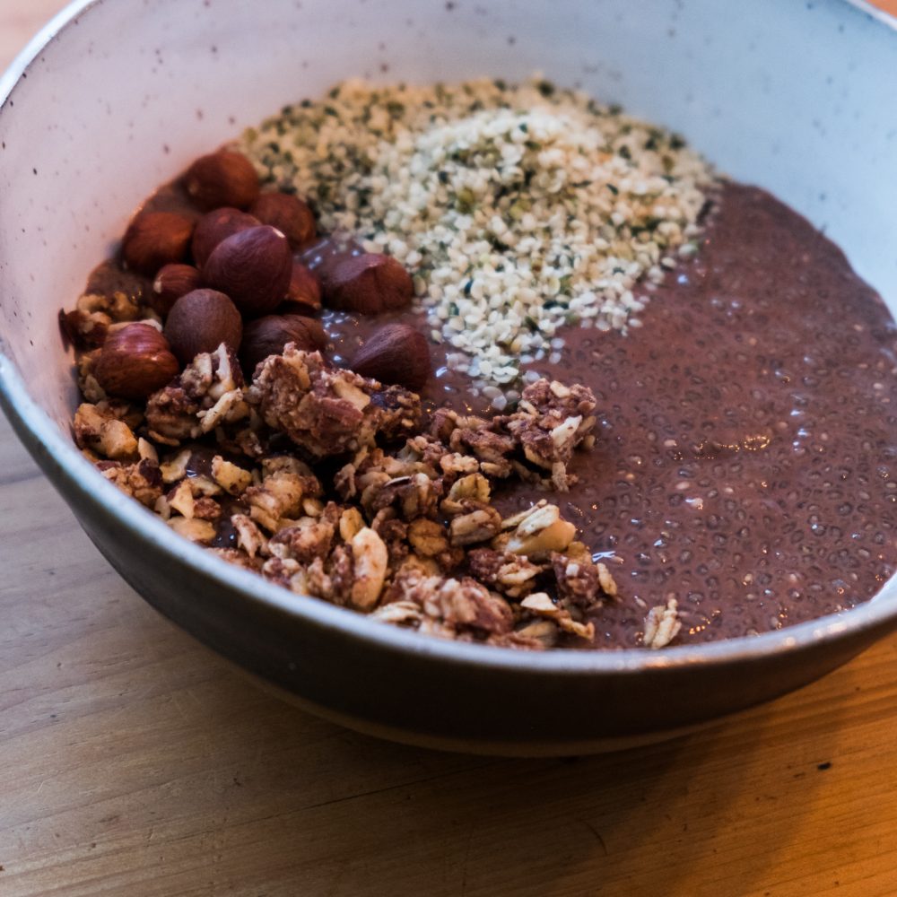 Pudding de chia chocolat et protéines